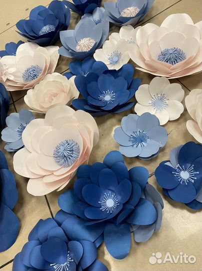Цветы бумажные для декора