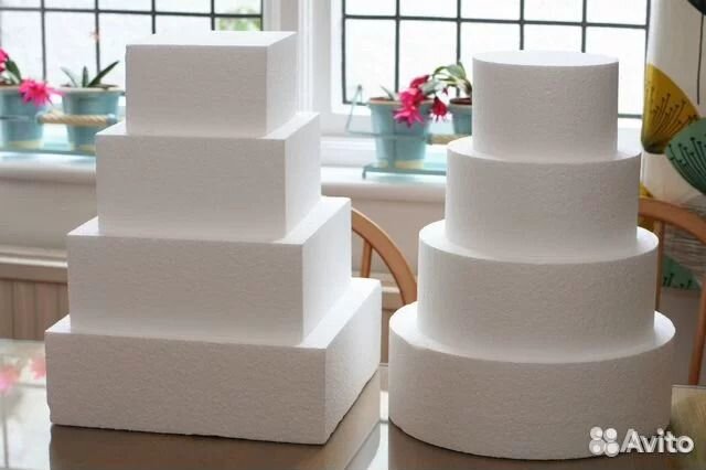 Муляжи, фальш ярусов для тортов из пенопласта