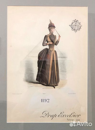 Старинная литография 