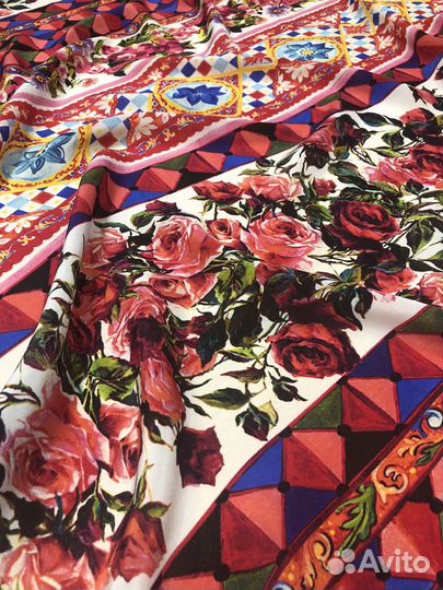 Отрез ткани Dolce Gabbana натуральный шелк