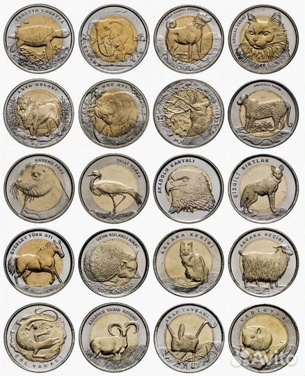 Наборы монет.Серия Фауна