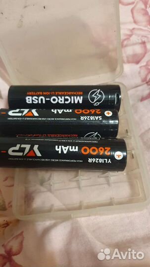 Аккумулятор 18650 microUSB зарядкой