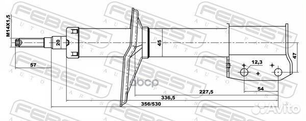 Амортизатор передний renault logan 24666258F 24