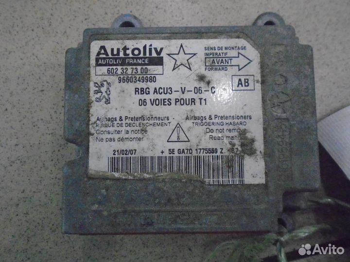 Блок управления AIR BAG Peugeot 206 1998-2012