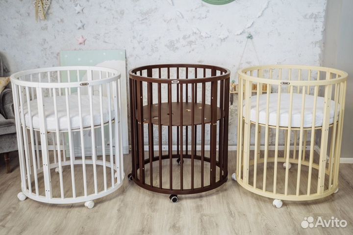 Круглая кровать-трансформер 8в1 Kinderie Dreams St