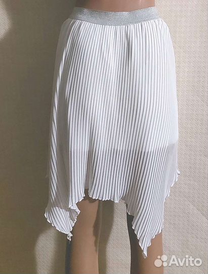 Юбка плиссе белая 42-44-46