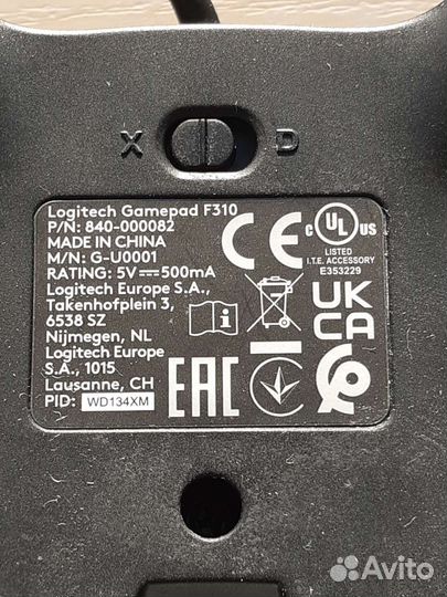 Геймпад logitech f310