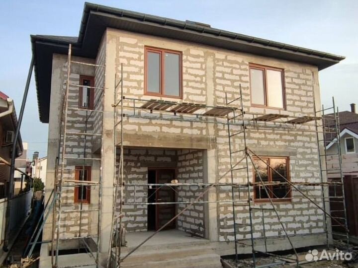 Отделка фасада, короед, штукатурка. Мокрый фасад