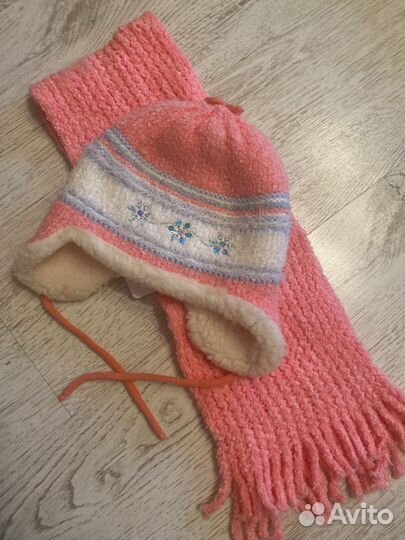 Шапка шарф комплект детский