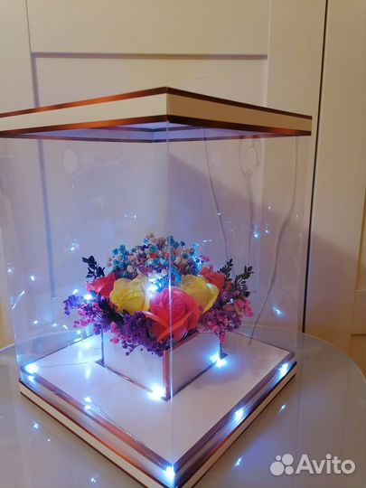 Цветы Гипсофилы с подсветкой Подарок