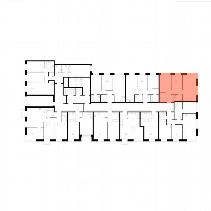 2-к. квартира, 58,8 м², 8/12 эт.