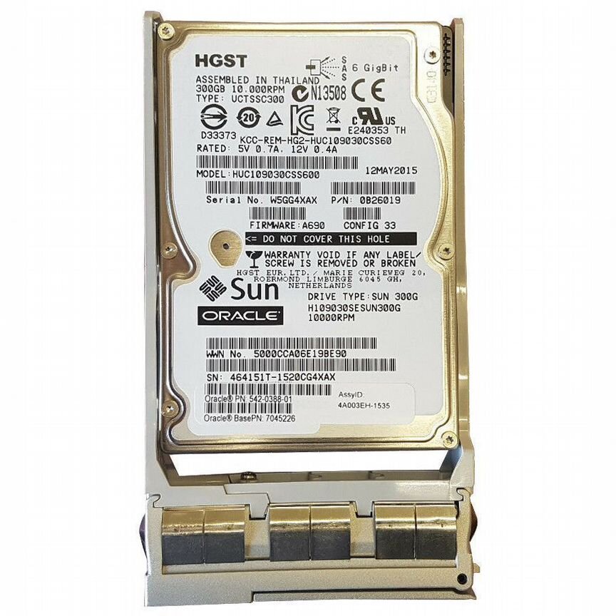 [HUC109030CSS600] Жесткий Диск Sun 300gb 7045226 Sas 2.5 Huc109030css600
