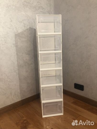 Пластиковые коробки для хранения обуви