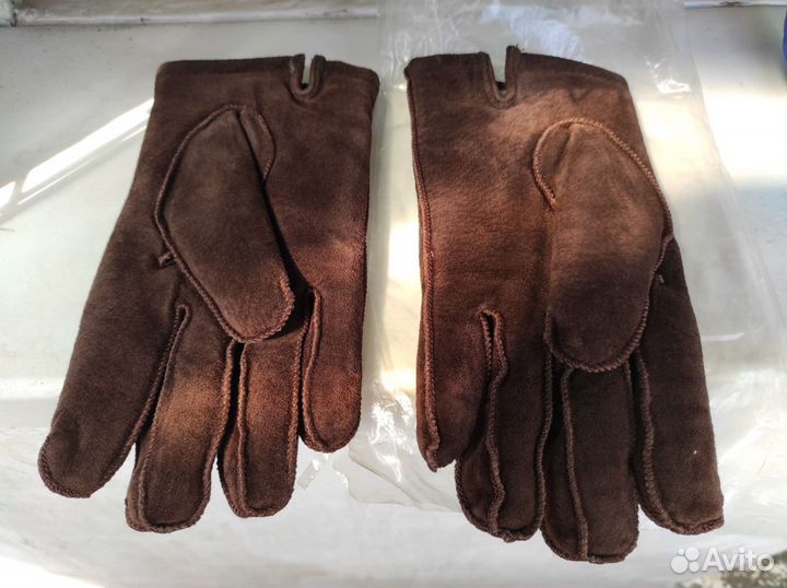 Перчатки мужские кожаные зимние