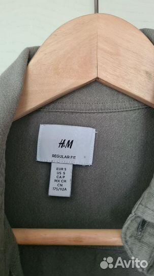 Рубашка мужская х/б р 48 H&M хаки