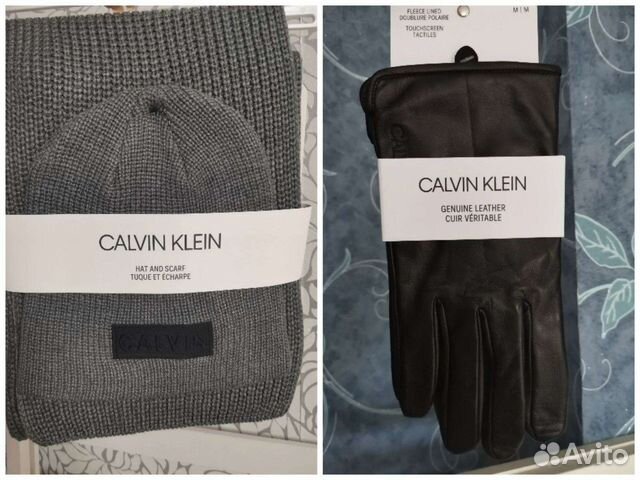 Перчатки шапка calvin klein