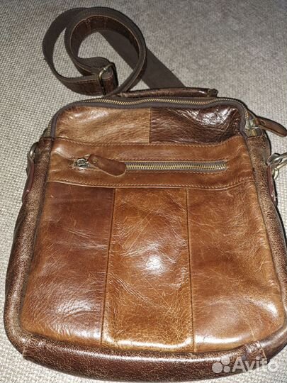 Сумка натуральная кожа коричневая бу