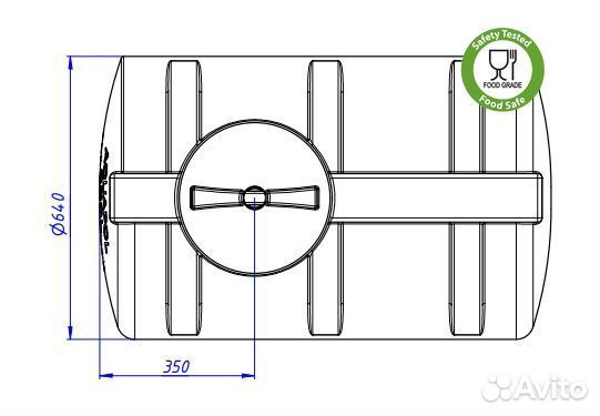 Емкость для воды 300 л / Резервуар для воды