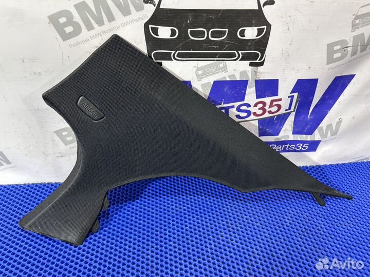 Обшивка задней стойки потолка BMW F10 черная