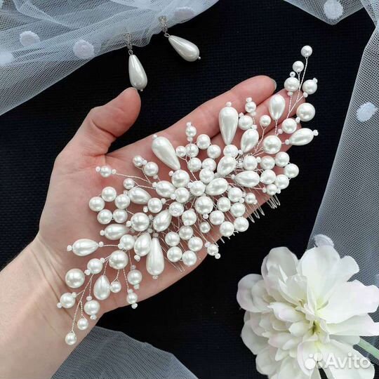 Свадебные украшения в прическу