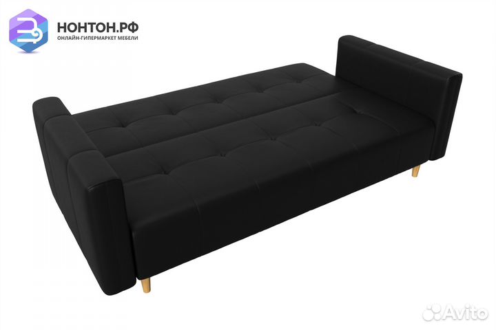 Диван книжка Вест экокожа черная