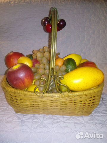 Корзина с фруктами, декоративная