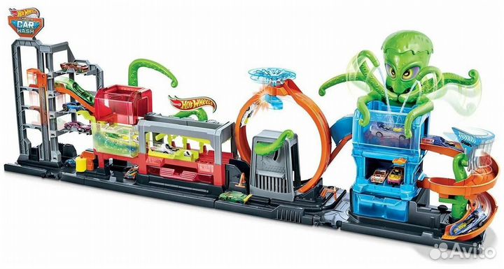 Набор Hot Wheels автомойка с осьминогом