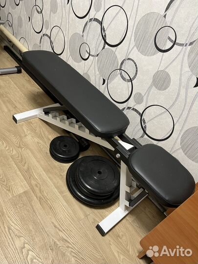 Скамья для жима со стойками и штангой