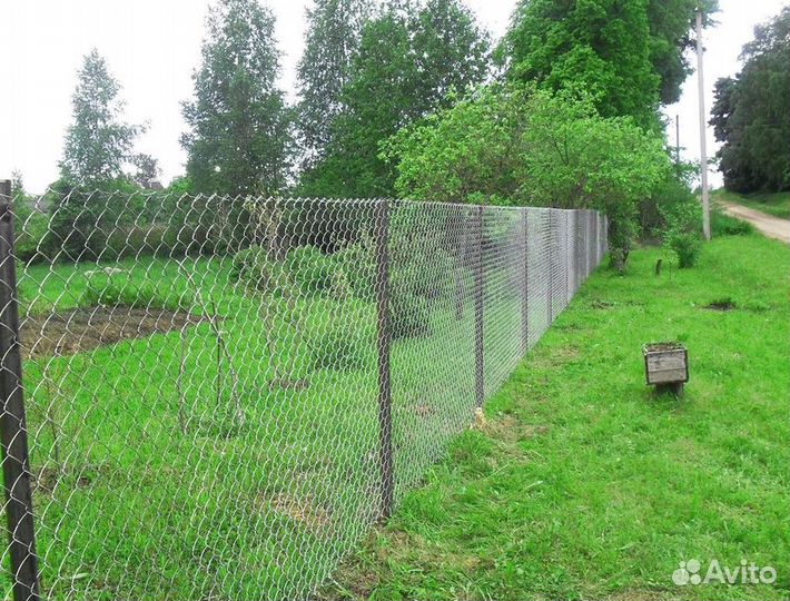 Заборы из сетки рабица под ключ новые
