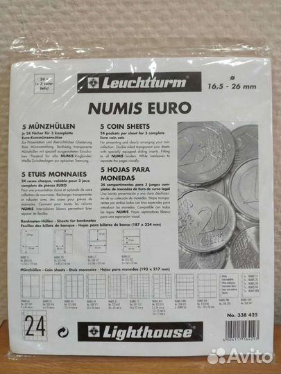 Листы для монет Leuchtturm numis NH12-48 оригинал
