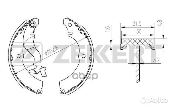 Колодки торм. бараб. задн. Honda Legend III 04