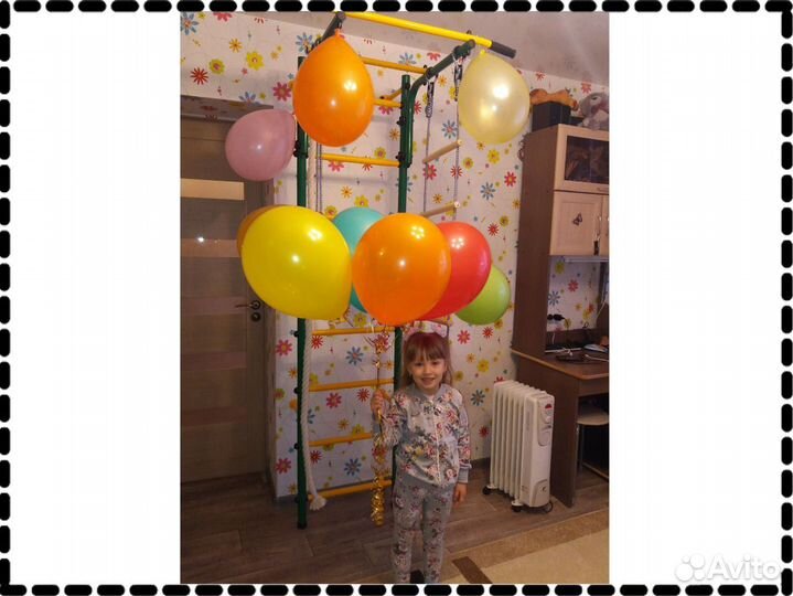 Шведская стенка Пристенная с регулировкой турника