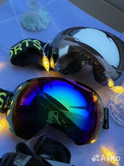Очки маска горнолыжная для сноуборда новая