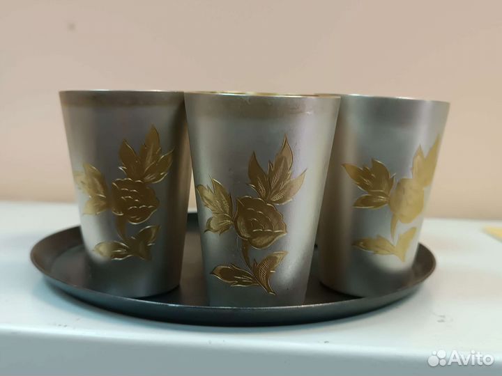 Набор стопок мельхиор