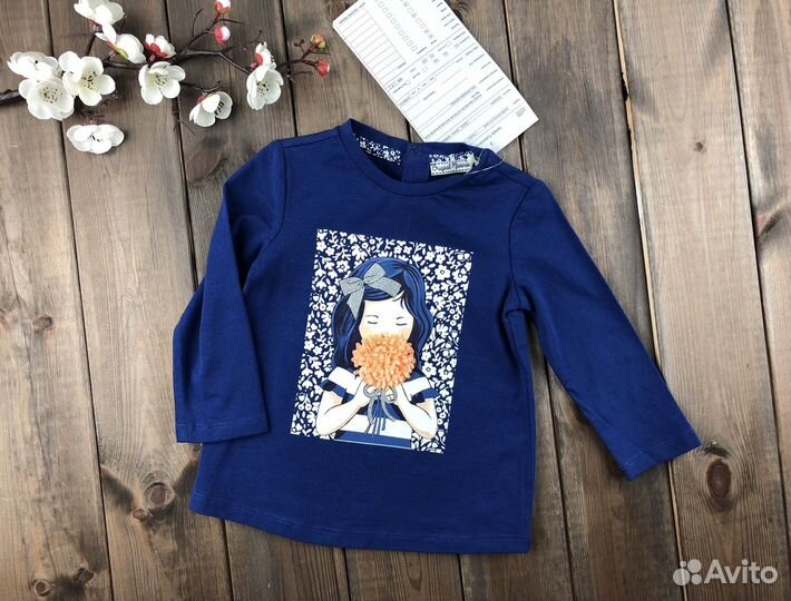 Лонгслив новый для девочки Original Marines