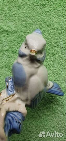 Статуэтка Синица, 1950-60 гг Гжель