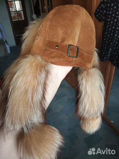 Шапка ушанка женская натуральный мех