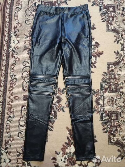 Брюки кожаные