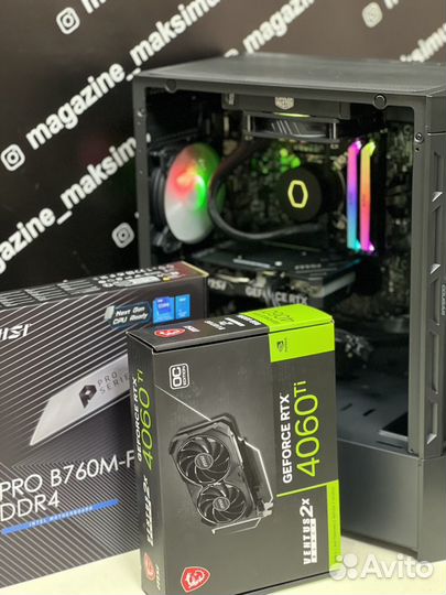 Мощный игровой компьютер i5-13400f RTX4060TI