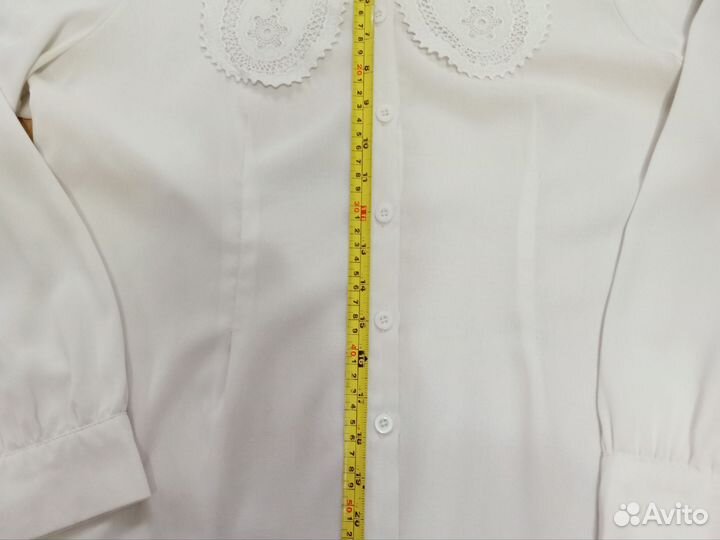 Белая блузка школьная 44
