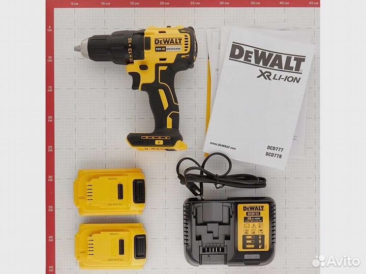 Аккумуляторная дрель-шуруповерт dewalt DCD777D2T