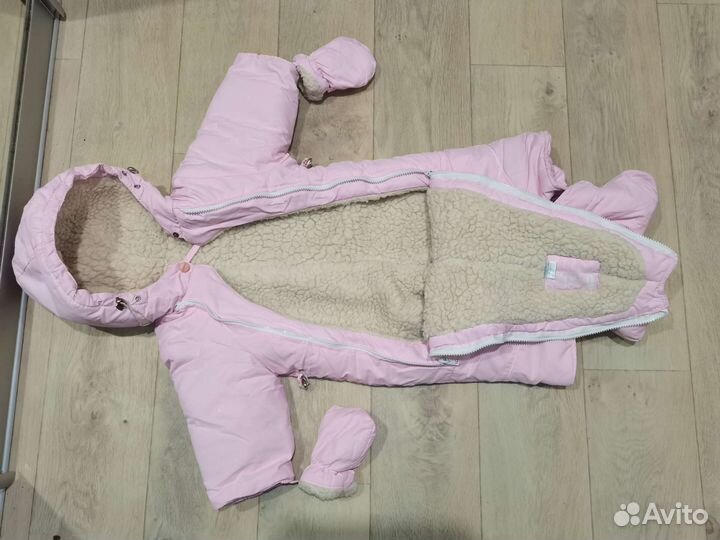 Зимний комбинезон для девочки 74