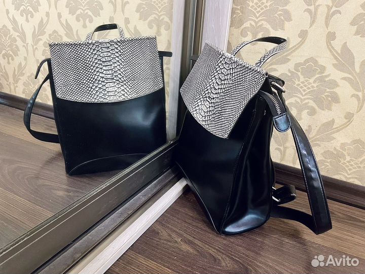 Рюкзак из натуральной кожи б/у