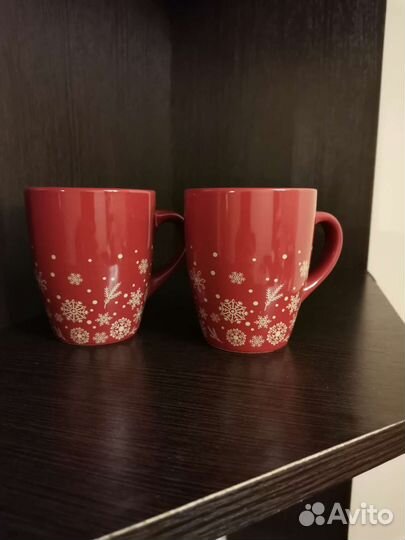 Кружки с узором снежинки