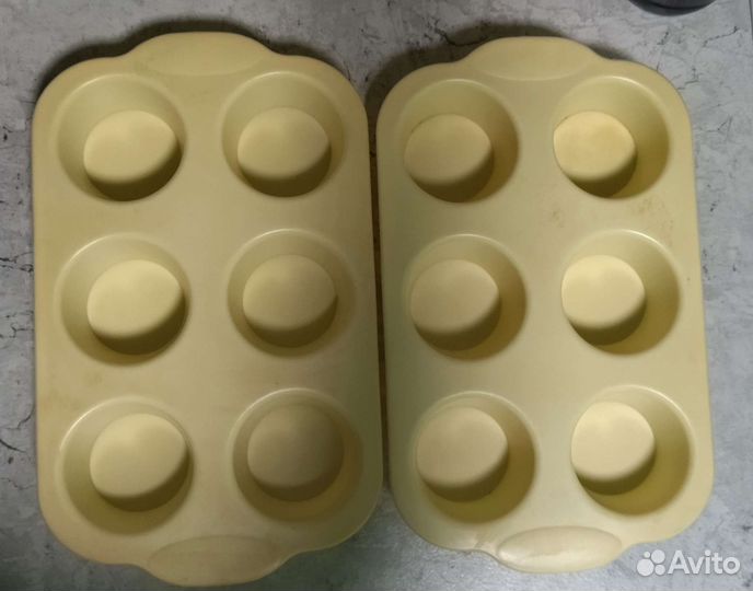 Силиконовая форма для выпечки 6 ячеек 2 шт