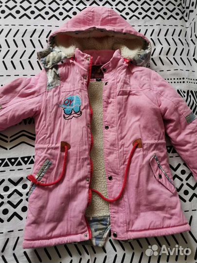 Куртка парка для девочки. Размер 122-128