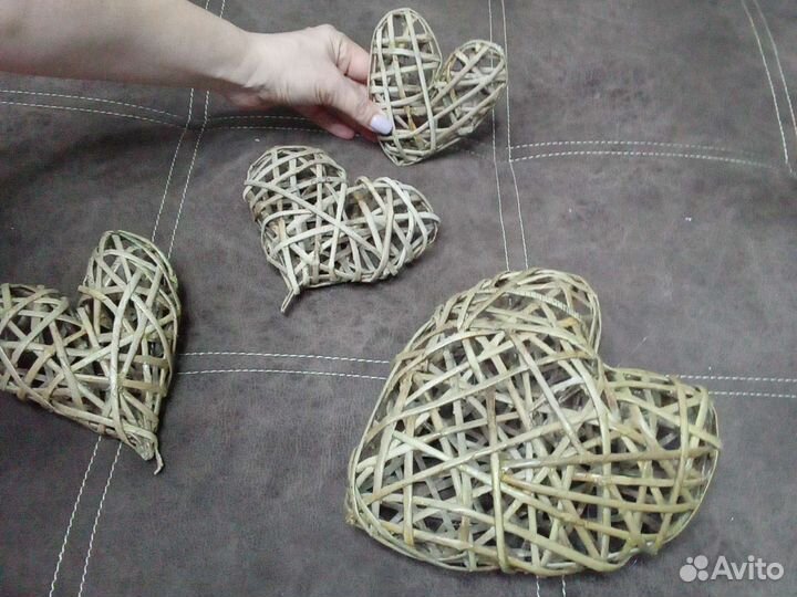 Декор для дома, сердце, плетёное изделие