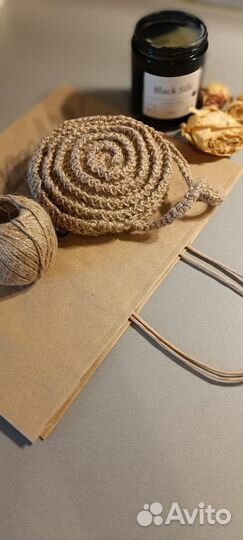 Эко мочалка из джута