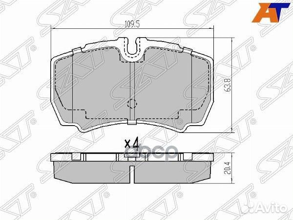 Колодки тормозные зад ford transit 06- ST-1501265