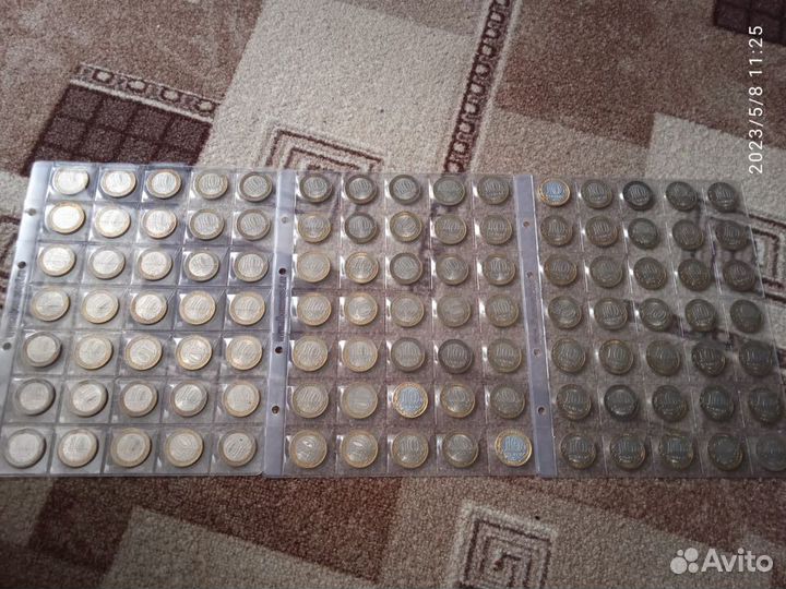 Коллекция биметалла 10 рублей 2000-2020г 105 штук